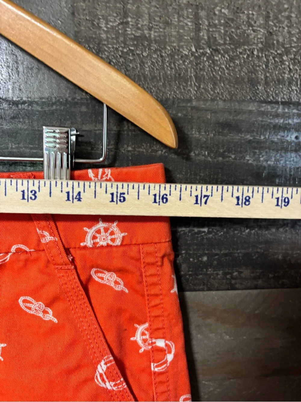 J. Crew Orange Nautical Print Bermuda Shorts